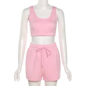 Ensemble court d'été pour femmes Deux pièces Biker Shorts Breathable Sets - Product Image 3