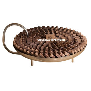 Cuenco de madera para chocolate con cubierta de metal Acabado personalizado Nuevo cuenco dulce Cuenco de chocolate de madera nuevo elegante de alta calidad - Product Image 6