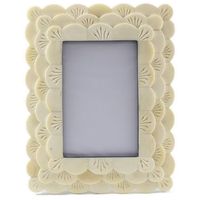 Cadre photo rectangulaire horizontal de 6 pouces en os incrusté, écologique, fait main, de luxe, pièce de décoration intérieure