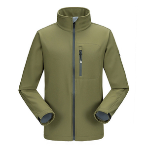Logotipo personalizado otoño sin capucha senderismo a prueba de viento impermeable al aire libre Softshell chaquetas de los hombres - Product Image 1