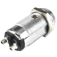 Serrures de panneau de stationnement automatiques personnalisables en alliage de zinc chromé de haute qualité 19 mm, cylindres de serrure de voiture à clé ABA