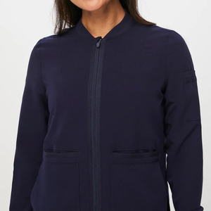 Uniforme Médico Personalizado 2025, Chaqueta de Médico con Cierre Completo y Manga Larga con Logotipo - Product Image 4