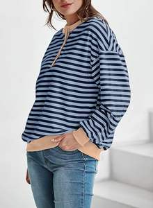 Sudadera extragrande de manga larga para mujer, ropa de abrigo moderna de mezcla de algodón cálido para clima frío - Product Image 3