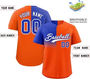 Maillot de baseball maille respirante sublimation allover imprimé contraste de couleur séchage rapide jeunesse/adulte fourniture de vêtements d'équipe OEM - Product Image 6