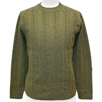 Pull à col rond à manches longues en laine douce personnalisée à la mode pour homme, respirant, séchage rapide, anti-boulochage