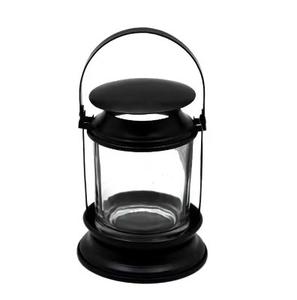 Glass Black Frame Round Candle <b>Lantern</b> Holder Trending Wedding Table Centerpiece for Home Decoration <b>Hurricanes</b> New Style - Product Image 1