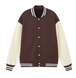 Alta calidad algodón bordado peso pesado moda Casual botón chaquetas de invierno hombres Varsity CollegeBaseballjacket para hombres - Product Image 1