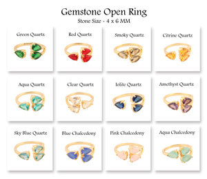 Anillo de estilo religioso para niñas y mujeres, diseño atractivo, 4x6mm, piedra de corte de pera, cuarzo azul cielo, anillos ajustables chapados en oro - Product Image 2