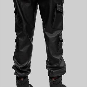 กางเกงจ็อกเกอร์สำหรับผู้ชายกางเกงจ็อกเกอร์หนังเทียมน้ำหนักเบาสีปรับแต่งได้ - Product Image 5