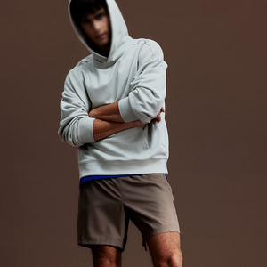 Sudadera con Capucha de Invierno para Hombre, Talla Grande, con Logotipo Personalizado, 100% Algodón, Forro Polar, Color Gris - Product Image 4