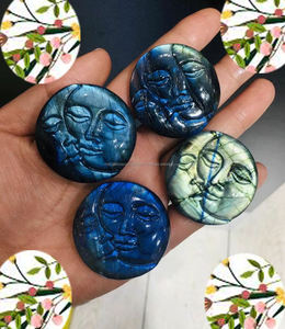 อัญมณีแกะสลักดอกไม้ลาบราดอไรต์ฉูดฉาดหลายแบบสำหรับทำเครื่องประดับอัญมณีสำหรับฤดูร้อน - Product Image 3