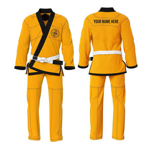 2025 couleur noire et jaune bonne vente vêtements d'art martial prix compétitif vêtements pour adultes uniforme de Jiu Jitsu - Product Image 3