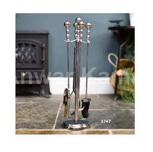 Herramientas de chimenea de Metal negro, 5 piezas, accesorios para chimenea, juego de fuego, mango de hierro, soporte para fuego interior - Product Image 5