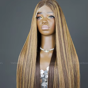 Peluca de extensión de cabello humano Remy virgen vietnamita 100% hueso sedoso recto 30 pulgadas longitud del paquete para mujeres negras trama única - Product Image 1