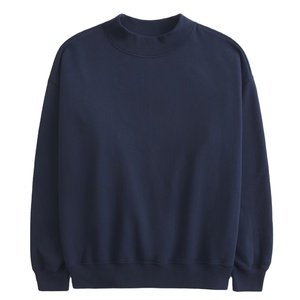 Sweat-shirt à col montant pour femme en mélange de coton, vêtement décontracté - Product Image 1