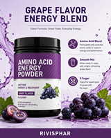 Complément Nutritionnel Naturel Quotidien pour Adultes, Poudre d'Acides Aminés Énergisante pour le Soutien Musculaire, Complément de Santé, Bouteille de 585g