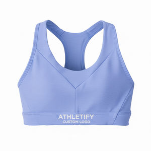 สปอร์ตบราสำหรับผู้หญิงสีทึบมีสไตล์การออกแบบที่สะดวกสบายสำหรับการวิ่งออกกำลังกายโยคะฟิตเนสและไลฟ์สไตล์ที่กระฉับกระเฉง - Product Image 1