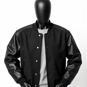 Blouson bombardier de baseball personnalisé de haute qualité en cuir Letterman Blouson de baseball de haute qualité brodé en chenille du fabricant OEM avec logo personnalisé - Product Image 2