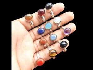 Nouvelle arrivée solide 925 argent Sterling plaqué oeil de tigre ovale lunette réglage Baho fait à la main en gros en vrac Lot bijoux fabrique - Product Image 3