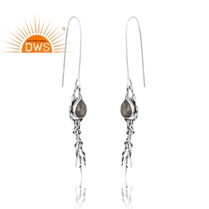 Nuevo diseño, pendiente de piedras preciosas de labradorita Natural de Plata de Ley 925, joyería personalizada para mujer, regalo para ella - Product Image 3