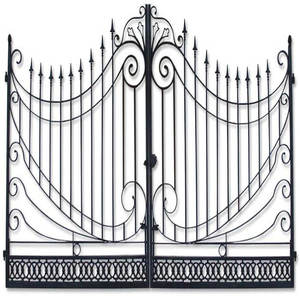 Vietnam fabrica puertas de hierro forjado personalizadas con acabado recubierto de polvo y elegantes detalles decorativos para mayor seguridad - Product Image 2