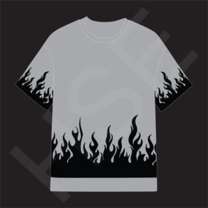 T-shirt imprimé flamme sombre, streetwear, style hip-hop, tee-shirt surdimensionné - Product Image 5