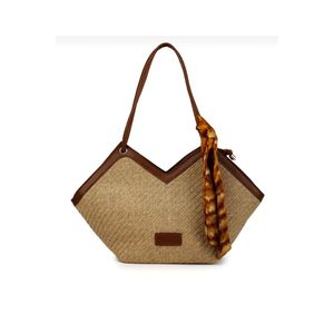 Borsa a tracolla da donna a pieghe con dettaglio sciarpa