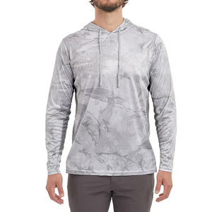 Diseño de camuflaje Delgado Fitness sublimado de alta calidad para hombres, camisas de pesca con capucha, protección solar de secado rápido, 100% poliéster 2025 - Product Image 1