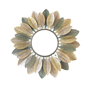Trend Selling Iron <b>Mirror</b> Art <b>Irregular</b> Circular Living Room Metal Frame Wall <b>Mirror</b> Decor Christmas Vintage Luxury Space Casual - Product Image 1