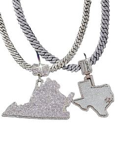 Venta caliente mapa personalizado Hip Hop hombres colgante completamente helado Moissanite Diamante tachonado oro para fiestas tendencia raperos joyería - Product Image 1