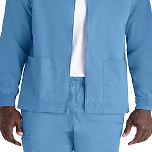 Low Price High Quality Custom Logo Printed Men <b>Scrub</b> Jacket <b>Plus</b> <b>Size</b> Breathable <b>Scrub</b> Jacket For Men - Product Image 5
