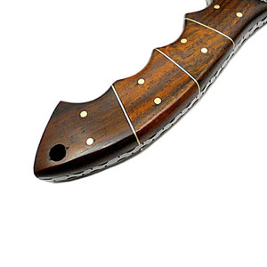 Cuchillo de caza de acero de Damasco hecho a mano personalizado con mango de palisandro cuchillo rastreador de alta calidad soporte OEM - Product Image 5