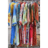 Imprimé De Luxe Soie Maison Robe Unisexe Kimono Boho Kimono Pour Femme Robe De Plage En Soie