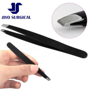 Pince à épiler de précision en acier inoxydable oblique de qualité supérieure certifiée CE ISO Pince à épiler à sourcils à usage personnel professionnel - Product Image 1