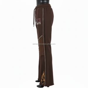 {"defaultLocale":null,"langAndValueMap":{"es_ES":{"autoTranslate":true,"value":"Pantalones de Mujer con Corte Acampanado, Premium, 300 GSM, Poliéster Elástico, Diseño de Paneles Marrones con Logotipo Personalizado con Pedrería Termoadhesiva","translateEngineVersion":"AE_TRANS"}}} - Product Image 3