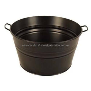 Cubo de forma ovalada galvanizado, bañera grande de Metal para bebidas, cerveza, vino, directo de fábrica, promocional - Product Image 5