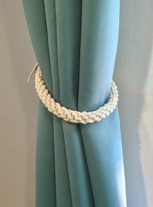 Macrame Rope Tieback 100% Cotton Rope Handmade <b>Curtain</b> Tiebacks, Drapes Tie Backs, Drapery Holdback, Living Room Decor, - Product Image 2