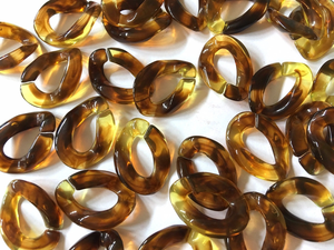 โซ่ตกแต่งผนังแบบเรซิ่น โปร่งใส โซ่ติดผนังแบบเปิด หัวเข็มขัดโซ่ สำหรับทำเครื่องประดับ DIY อะคริลิก พลาสติก โซ่คิวบัน สำหรับตกแต่งผนัง - Product Image 5