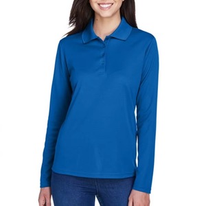 Polos de manga larga de algodón de alta calidad para mujer, diseño personalizado, ropa informal cómoda y elegante con logotipo, camisetas de Polo para mujer - Product Image 6