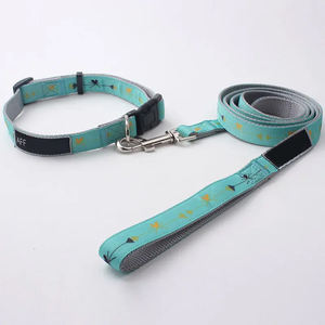 Collar y correa para mascotas tejida de nailon con logotipo personalizado de la mejor calidad con patrón de impresión de características separables decoración de plumas pequeño MOQ - Product Image 1