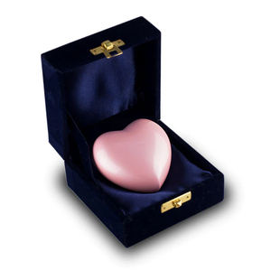 ของที่ระลึกหัวใจมุกสีชมพูที่ระลึกทองสัมฤทธิ์ของที่ระลึกมินิโกศหัวใจทำที่จะจัดขึ้นในฝ่ามือของมือ - Product Image 2