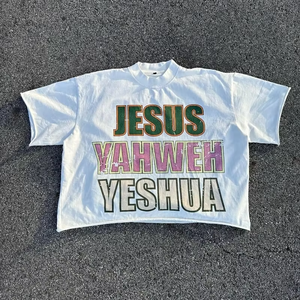 เสื้อยืดผู้ชาย คอโอ ทรงหลวม ไหล่ตก ดีไซน์สั่งทำพิเศษ ผ้าฝ้าย 100% คุณภาพพรีเมียม หรูหรา เป็นมิตรต่อสิ่งแวดล้อม - Product Image 2