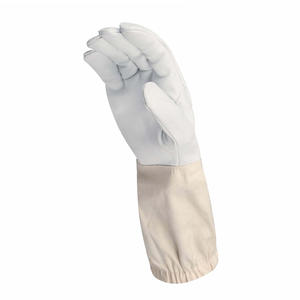 Costume d'apiculture avec manchette longue gants d'apiculture en cuir haute qualité main protection abeille garder des gants en cuir - Product Image 6