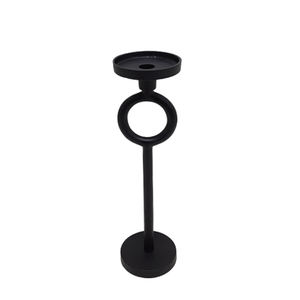 Fancy Aluminum <b>Candle</b> Pillar Holder Fancy Design Black <b>Colour</b> Small Size <b>Candle</b> Stand for Festival & Wedding Decoration - Product Image 2