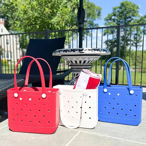 Sac de plage en EVA imperméable avec logo personnalisé, lavable, en silicone, grande capacité, plusieurs couleurs, vente en gros, pour l'été et la plage - Product Image 2