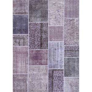 Alfombras de Lana Anudadas a Mano Provenance, Diseño Clásico de Parches Rosa y Morado para Decoración de Sala de Estar, Rectangulares de 9x12 Pulgadas para Pasillo - Product Image 1