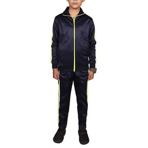 Ensemble de survêtements 2 pièces décontractés d'hiver et d'automne pour enfants, tenues pour enfants avec logo personnalisé, ensemble uni de survêtements pour tout-petits garçons - Product Image 5