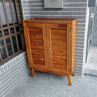 Meuble à chaussures en bois durable de style nordique moderne avec 2 portes et pieds coniques, fabrication OEM/ODM, livraison directe d'usine