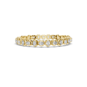 2.31 CT Lab Diamond Tennis <b>Bangle</b> <b>Bracelet</b> Round Brilliant Cut 10KT, 14KT, 18KT Gold & 925 <b>Silver</b> Rose, Yellow, White - Product Image 3