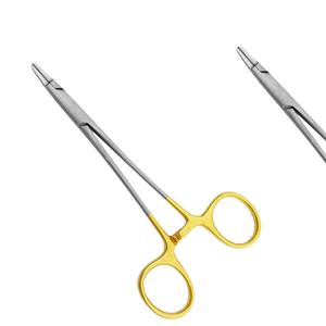 Portaagujas Ryder de Acero Inoxidable, Inserción Manual, Acabado Satinado, Recto, 135 mm, Paso de Mordaza de 0.4 mm, Fabricante Pakistán - Product Image 1